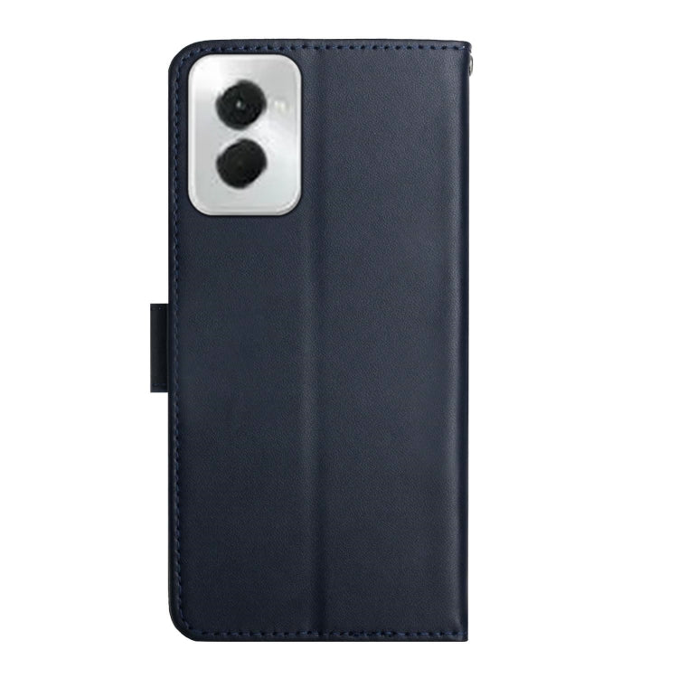 For Motorola Moto G Power 5G 2024 Genuine Leather Fingerprint-proof Horizontal Flip Phone Case(Blue) by buy2fix