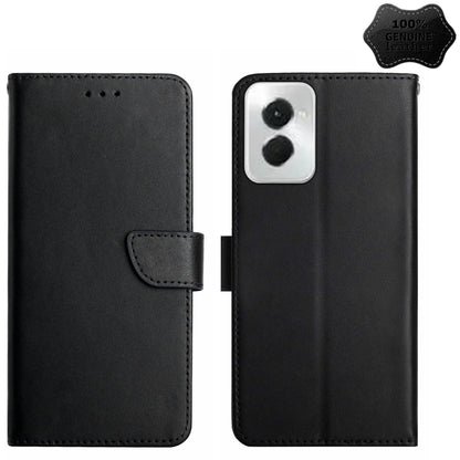 For Motorola Moto G Power 5G 2024 Genuine Leather Fingerprint-proof Horizontal Flip Phone Case(Black) by buy2fix