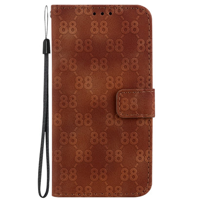 For OnePlus 11 Double 8-shaped Embossed Leather Phone Case(Brown) - OnePlus Cases by buy2fix | Online Shopping UK | buy2fix