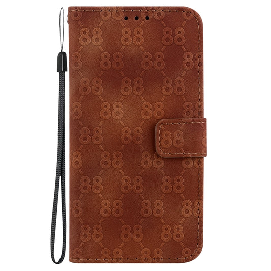 For OnePlus 11 Double 8-shaped Embossed Leather Phone Case(Brown) - OnePlus Cases by buy2fix | Online Shopping UK | buy2fix