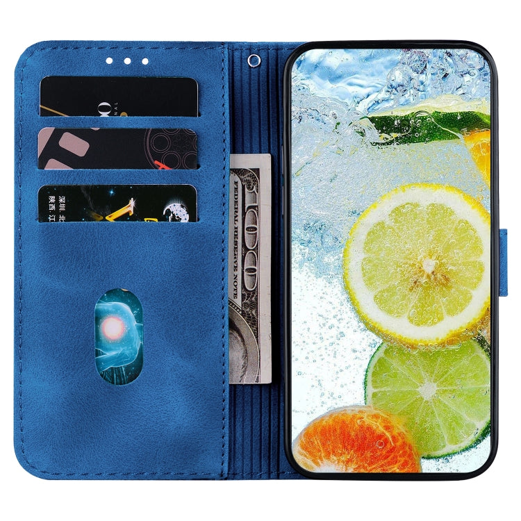 For OnePlus 11 Double 8-shaped Embossed Leather Phone Case(Blue) - OnePlus Cases by buy2fix | Online Shopping UK | buy2fix