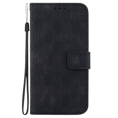 For OnePlus 11 Double 8-shaped Embossed Leather Phone Case(Black) - OnePlus Cases by buy2fix | Online Shopping UK | buy2fix