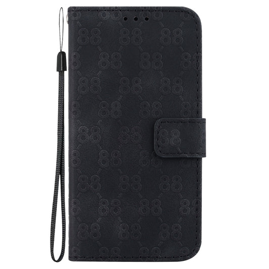 For OnePlus 11 Double 8-shaped Embossed Leather Phone Case(Black) - OnePlus Cases by buy2fix | Online Shopping UK | buy2fix