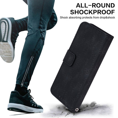 For OnePlus 11 Double 8-shaped Embossed Leather Phone Case(Black) - OnePlus Cases by buy2fix | Online Shopping UK | buy2fix