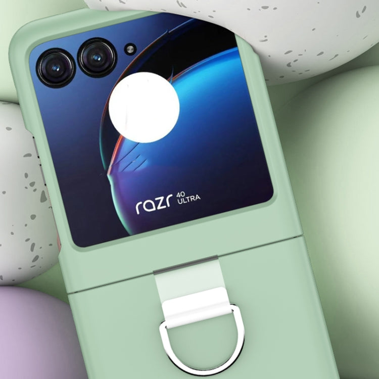 For Motorola Razr 40 Ultra Skin Feel PC Foldable Phone Case with Ring(Transparent) - Motorola Cases by buy2fix | Online Shopping UK | buy2fix