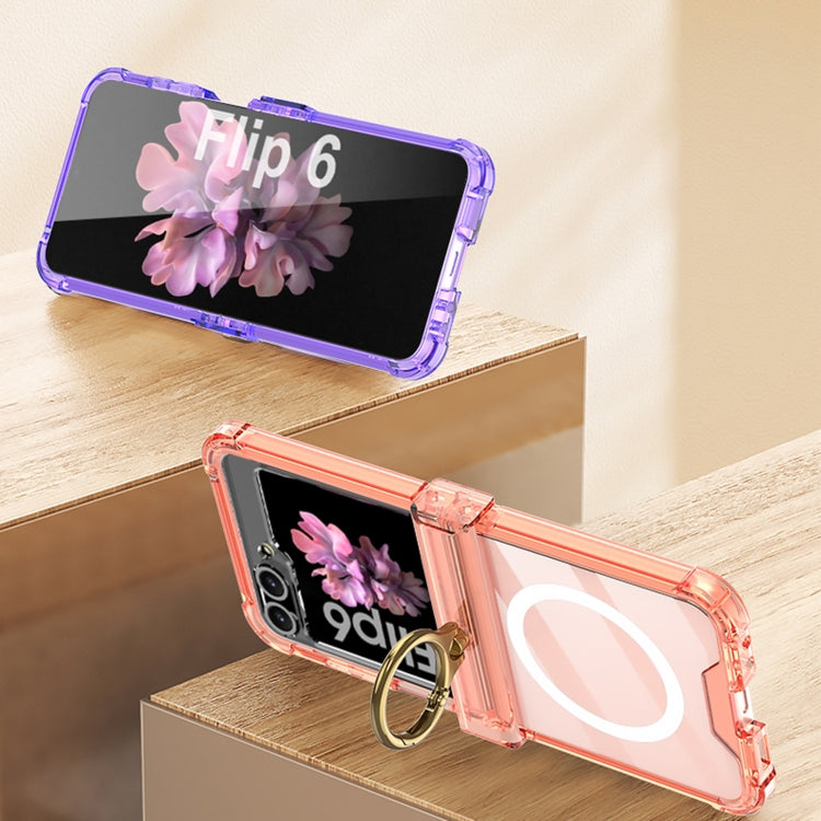 For Samsung Galaxy Z Flip6 / Flip7 FE GKK MagSafe Airbag Hinge Shockproof Phone Case with Ring Holder(Orange) - Galaxy Z Flip6 5G Cases by GKK | Online Shopping UK | buy2fix