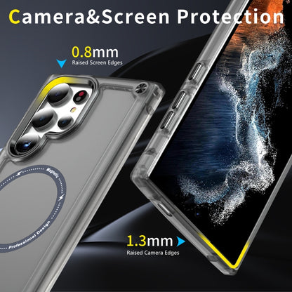 For Samsung Galaxy S25 Ultra 5G Skin Feel TPU + PC MagSafe Magnetic Phone Case(Transparent Black) by buy2fix