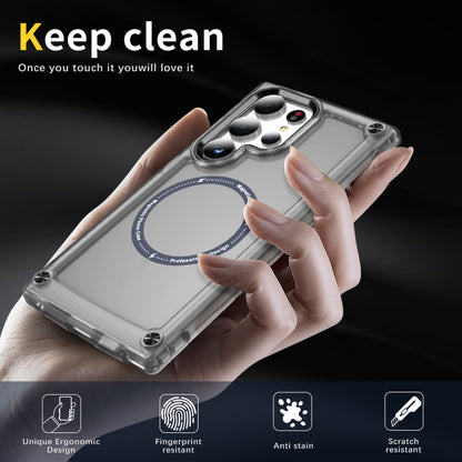 For Samsung Galaxy S25 Ultra 5G Skin Feel TPU + PC MagSafe Magnetic Phone Case(Transparent Black) by buy2fix