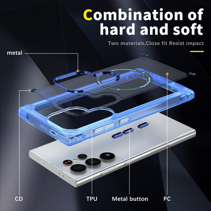 For Samsung Galaxy S25 Ultra 5G Skin Feel TPU + PC MagSafe Magnetic Phone Case(Transparent Blue) by buy2fix