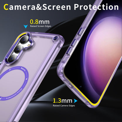 For Samsung Galaxy S25+ 5G Skin Feel TPU + PC MagSafe Magnetic Phone Case(Transparent Purple) by buy2fix