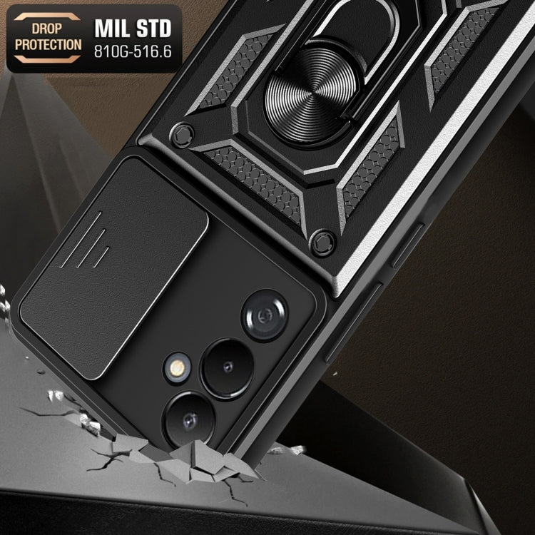 For Samsung Galaxy M14 5G Sliding Camera Cover Design TPU+PC Phone Case(Black) by buy2fix