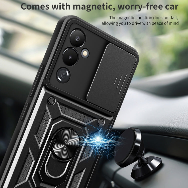 For Samsung Galaxy M14 5G Sliding Camera Cover Design TPU+PC Phone Case(Black) by buy2fix