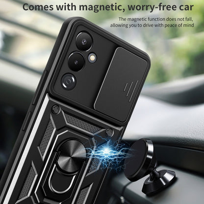 For Samsung Galaxy M14 5G Sliding Camera Cover Design TPU+PC Phone Case(Black) by buy2fix