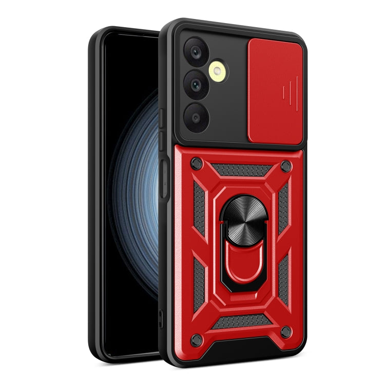 For Samsung Galaxy A25 5G Sliding Camera Cover Design TPU+PC Phone Case(Red) by buy2fix