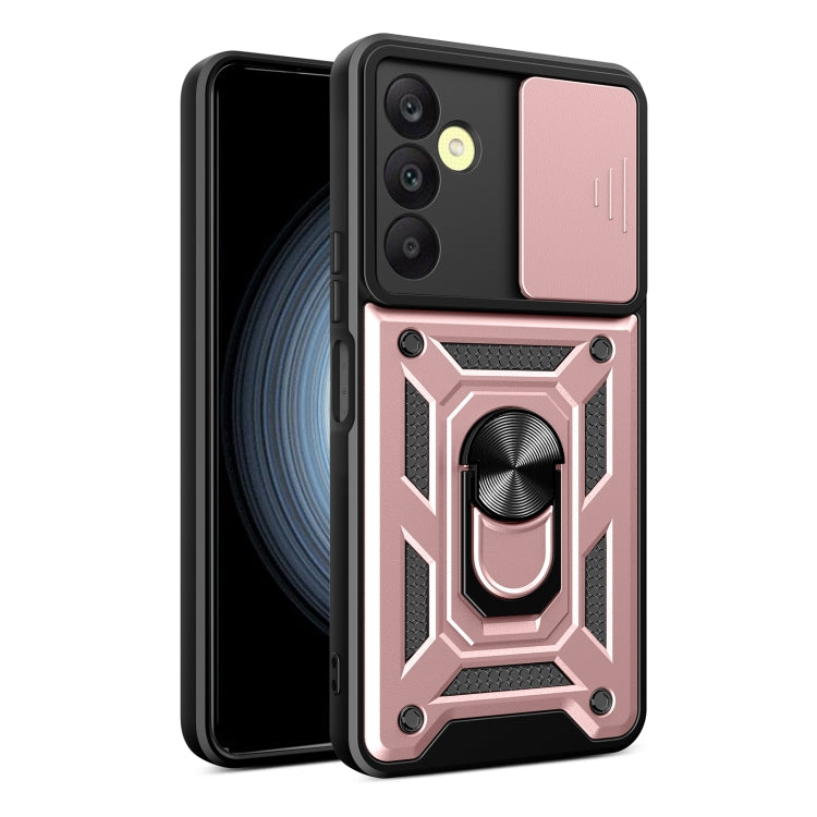 For Samsung Galaxy A25 5G Sliding Camera Cover Design TPU+PC Phone Case(Rose Gold) by buy2fix