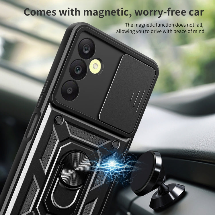 For Samsung Galaxy A25 5G Sliding Camera Cover Design TPU+PC Phone Case(Silver) by buy2fix