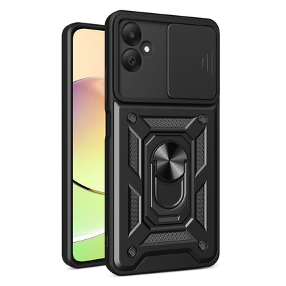 For Samsung Galaxy A05 Sliding Camera Cover Design TPU+PC Phone Case(Black) by buy2fix
