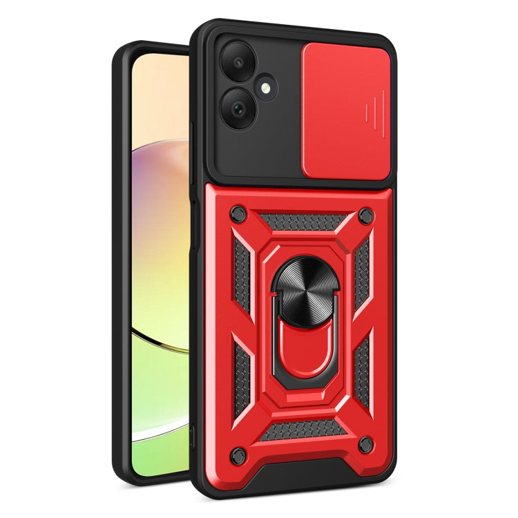 For Samsung Galaxy A05 Sliding Camera Cover Design TPU+PC Phone Case(Red) by buy2fix