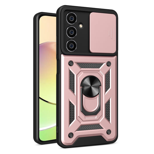 For Samsung Galaxy A05s Sliding Camera Cover Design TPU+PC Phone Case(Rose Gold)