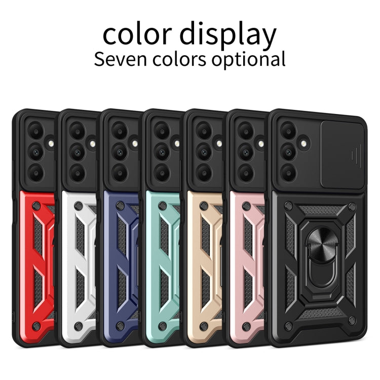 For Samsung Galaxy A15 Sliding Camera Cover Design TPU+PC Phone Case(Silver) by buy2fix