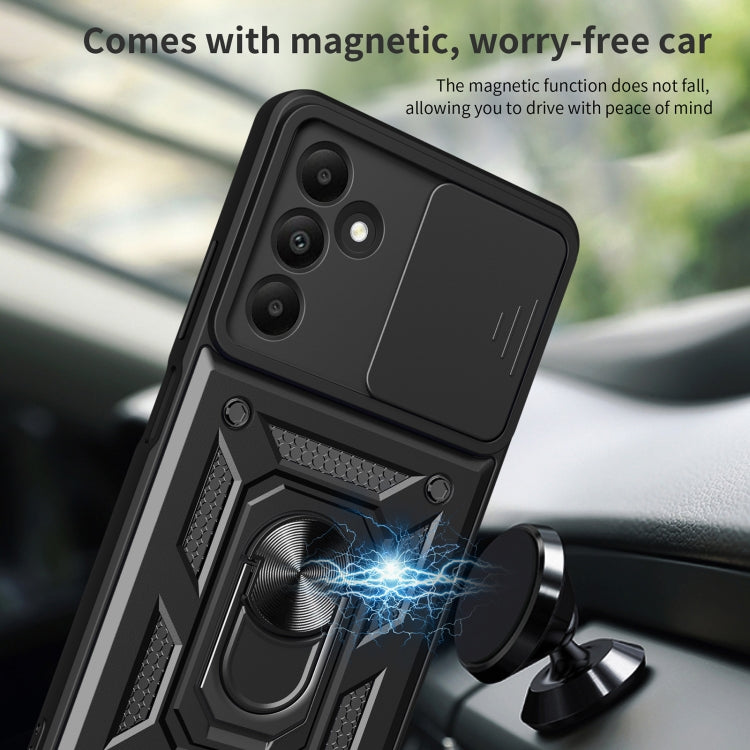 For Samsung Galaxy A15 Sliding Camera Cover Design TPU+PC Phone Case(Silver) by buy2fix