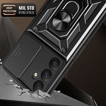 For Samsung Galaxy A35 5G Sliding Camera Cover Design TPU+PC Phone Case(Blue) by buy2fix