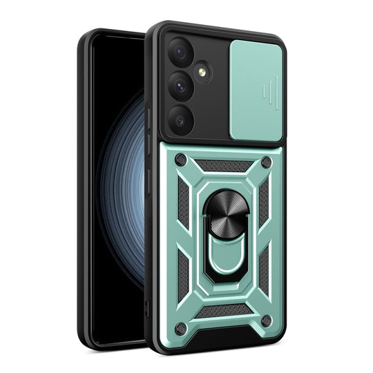 For Samsung Galaxy A35 5G Sliding Camera Cover Design TPU+PC Phone Case(Green)
