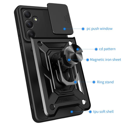 For Samsung Galaxy A55 5G Sliding Camera Cover Design TPU+PC Phone Case(Black) by buy2fix