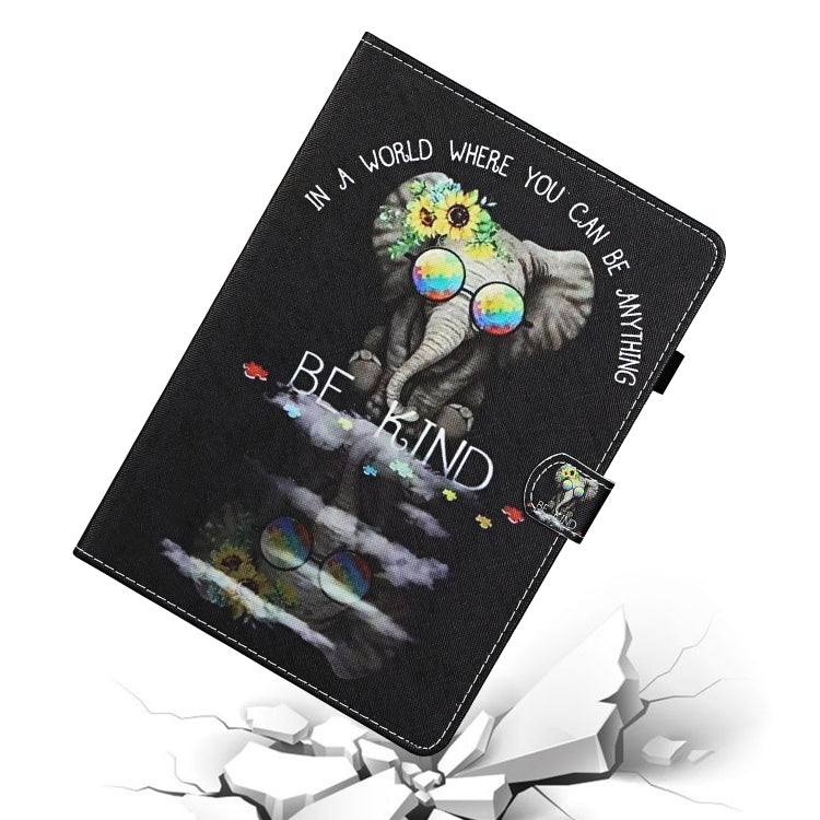For iPad Air 2 Colored Drawing Stitching Horizontal Flip Leather Case with Holder & Card Slots & Sleep / Wake-up Function & Anti-skid strip(Glasses Icon) - More iPad Cases by buy2fix | Online Shopping UK | buy2fix