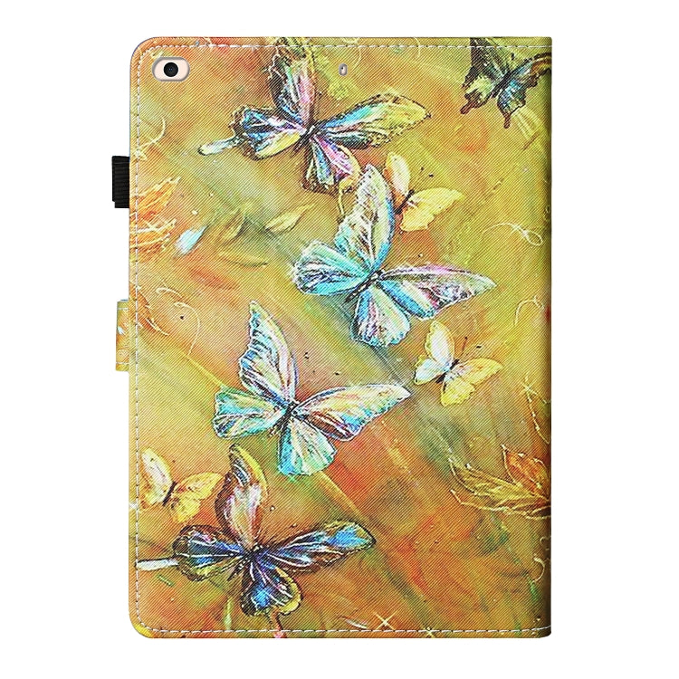 For iPad 9.7 (2018) Colored Drawing Stitching Horizontal Flip Leather Case with Holder & Card Slots & Sleep / Wake-up Function & Anti-skid strip(Butterfly) - iPad 9.7 (2018) & (2017) Cases by buy2fix | Online Shopping UK | buy2fix