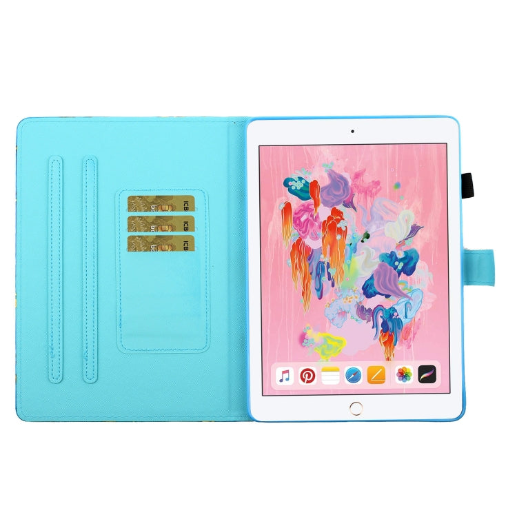 For iPad 9.7 (2018) Colored Drawing Stitching Horizontal Flip Leather Case with Holder & Card Slots & Sleep / Wake-up Function & Anti-skid strip(Butterfly) - iPad 9.7 (2018) & (2017) Cases by buy2fix | Online Shopping UK | buy2fix
