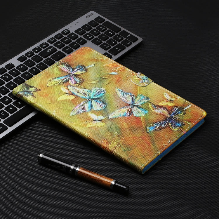 For iPad 9.7 (2018) Colored Drawing Stitching Horizontal Flip Leather Case with Holder & Card Slots & Sleep / Wake-up Function & Anti-skid strip(Butterfly) - iPad 9.7 (2018) & (2017) Cases by buy2fix | Online Shopping UK | buy2fix