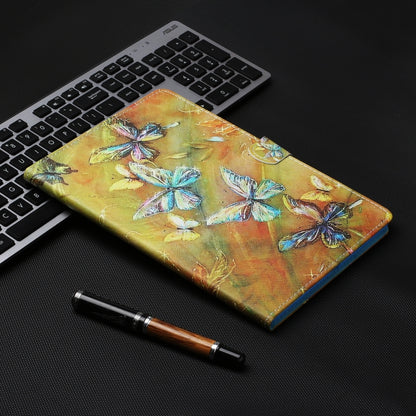 For iPad 9.7 (2018) Colored Drawing Stitching Horizontal Flip Leather Case with Holder & Card Slots & Sleep / Wake-up Function & Anti-skid strip(Butterfly) - iPad 9.7 (2018) & (2017) Cases by buy2fix | Online Shopping UK | buy2fix
