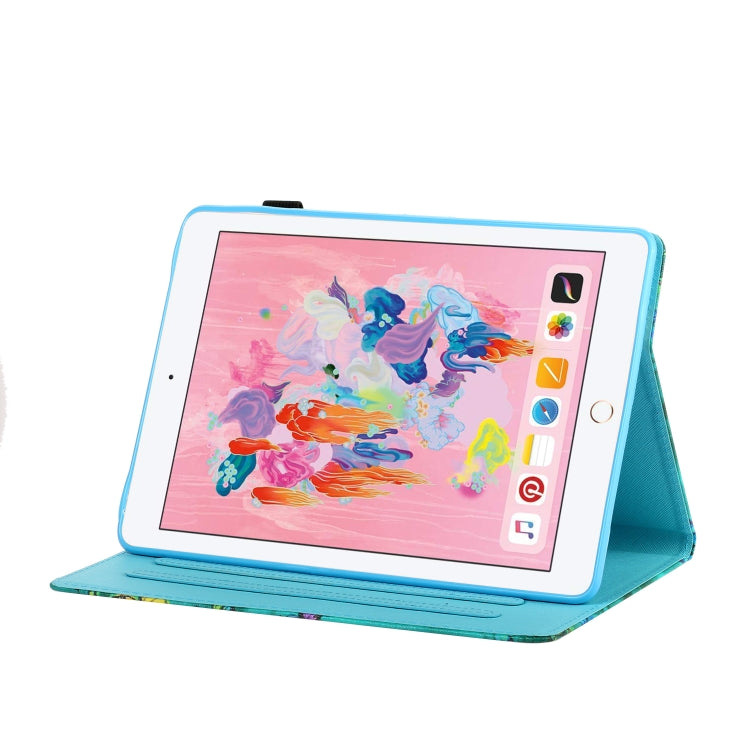 For iPad 9.7 (2018) Colored Drawing Stitching Horizontal Flip Leather Case with Holder & Card Slots & Sleep / Wake-up Function & Anti-skid strip(Little Tiger) - iPad 9.7 (2018) & (2017) Cases by buy2fix | Online Shopping UK | buy2fix