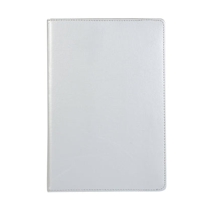 For Samsung Galaxy Tab S9+ / Tab S10+ Litchi Texture 360 Degrees Rotation Holder Leather Tablet Case(Silver) - Galaxy Tab S9+ Cases by buy2fix | Online Shopping UK | buy2fix