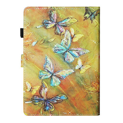 For 8 inch Universal Tablet Colored Drawing Stitching Horizontal Flip Leather Case with Holder & Card Slots & Anti-skid strip(Butterfly) - 8 inch by buy2fix | Online Shopping UK | buy2fix