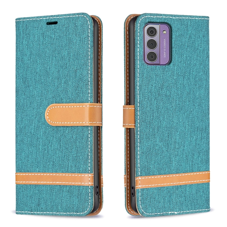 For Nokia G42/G310 Color Matching Denim Texture Horizontal Flip Leather Case(Green) by buy2fix