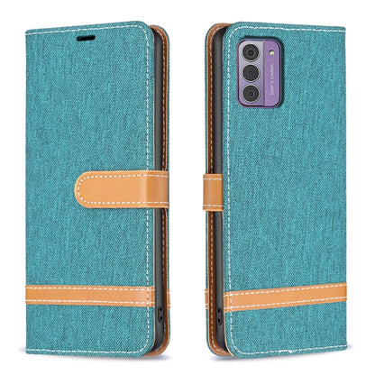 For Nokia G42/G310 Color Matching Denim Texture Horizontal Flip Leather Case(Green) by buy2fix