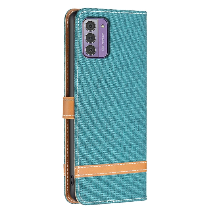 For Nokia G42/G310 Color Matching Denim Texture Horizontal Flip Leather Case(Green) by buy2fix