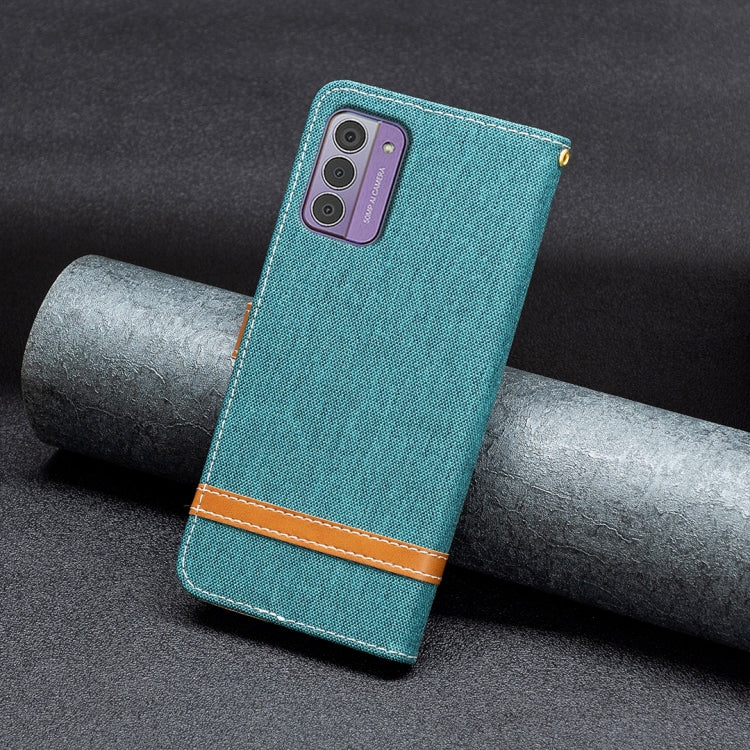 For Nokia G42/G310 Color Matching Denim Texture Horizontal Flip Leather Case(Green) by buy2fix