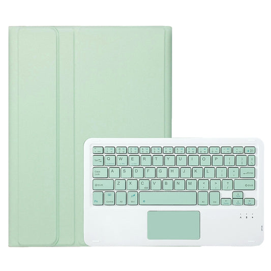 For Samsung Galaxy Tab S10 Lite / S10 FE / S9 FE A710B-A Candy Color TPU Touch Bluetooth Keyboard Leather Tablet Case with Pen Holder(Light Green) by buy2fix