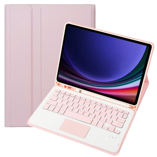 For Samsung Galaxy Tab S9 FE / 10 FE A710B-A Candy Color TPU Touch Bluetooth Keyboard Leather Tablet Case with Pen Holder(Pink) - Samsung Keyboard by buy2fix | Online Shopping UK | buy2fix