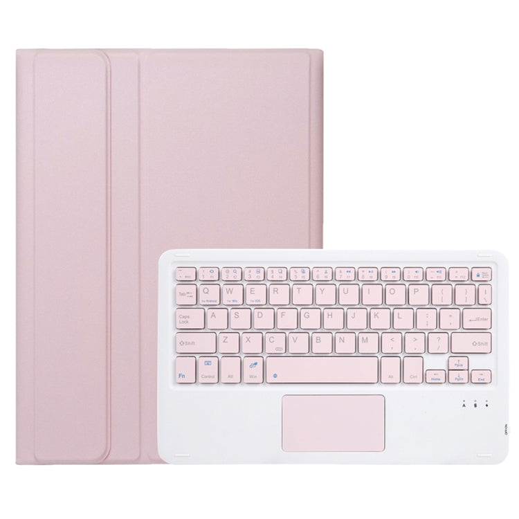 For Samsung Galaxy Tab S9 FE / 10 FE A710B-A Candy Color TPU Touch Bluetooth Keyboard Leather Tablet Case with Pen Holder(Pink) - Samsung Keyboard by buy2fix | Online Shopping UK | buy2fix