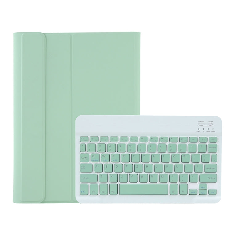 For Samsung Galaxy Tab S9 FE / S10 FE A710B Candy Color TPU Bluetooth Keyboard Leather Tablet Case with Pen Holder(Light Green) - Samsung Keyboard by buy2fix | Online Shopping UK | buy2fix