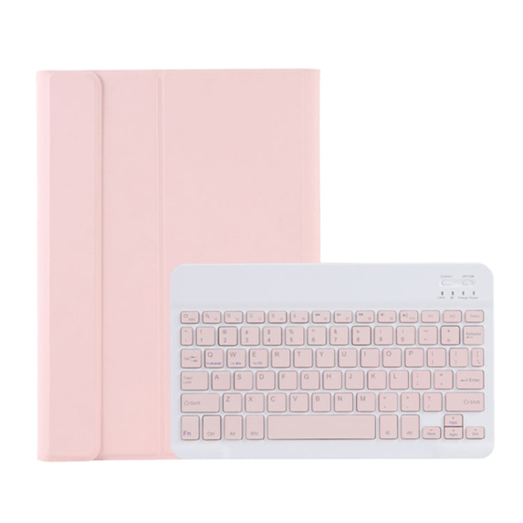 For Samsung Galaxy Tab S9 FE / S10 FE A710B Candy Color TPU Bluetooth Keyboard Leather Tablet Case with Pen Holder(Pink) - Samsung Keyboard by buy2fix | Online Shopping UK | buy2fix