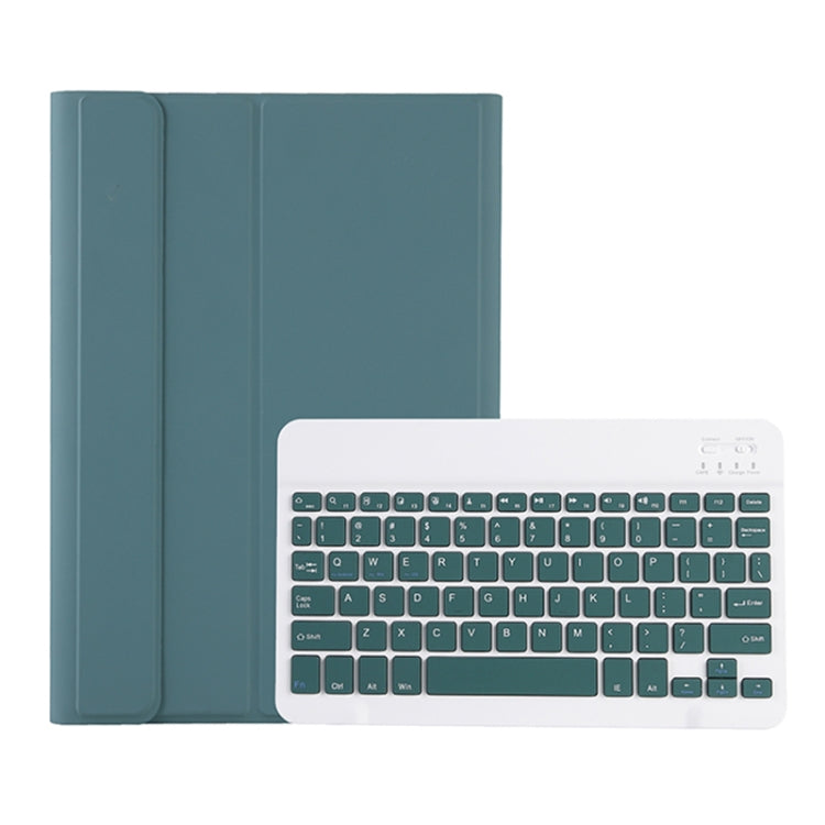 For Samsung Galaxy Tab S9 FE / S10 FE A710B Candy Color TPU Bluetooth Keyboard Leather Tablet Case with Pen Holder(Dark Green) - Samsung Keyboard by buy2fix | Online Shopping UK | buy2fix