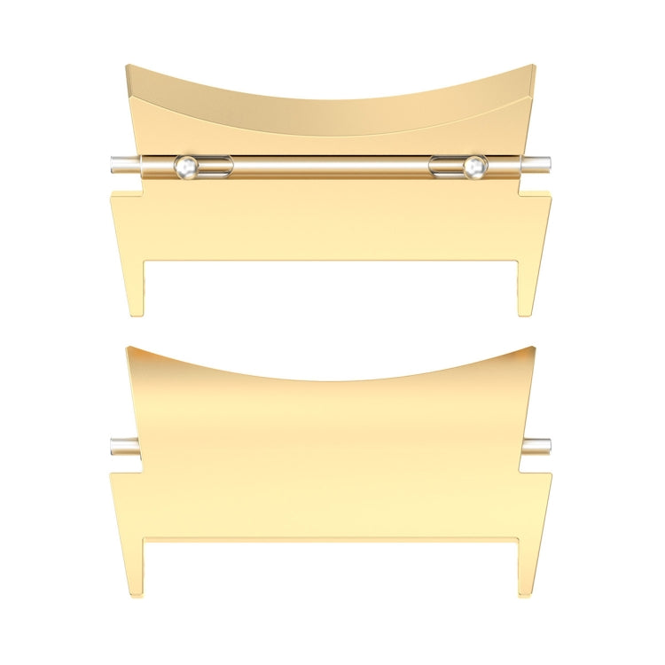 For Samsung Galaxy Watch 6 / 6 Classic 1 Pair Stainless Steel Metal Watch Band Connector(Gold) - Other Parts by buy2fix | Online Shopping UK | buy2fix