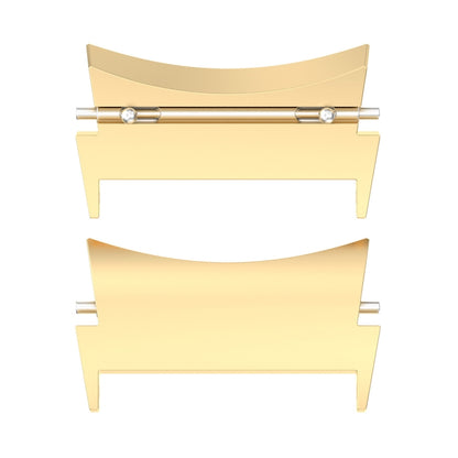 For Samsung Galaxy Watch 6 / 6 Classic 1 Pair Stainless Steel Metal Watch Band Connector(Gold) - Other Parts by buy2fix | Online Shopping UK | buy2fix