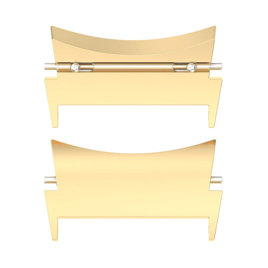 For Samsung Galaxy Watch 6 / 6 Classic 1 Pair Stainless Steel Metal Watch Band Connector(Gold) - Other Parts by buy2fix | Online Shopping UK | buy2fix