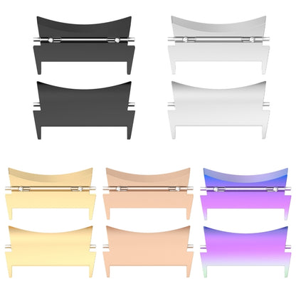 For Samsung Galaxy Watch 6 / 6 Classic 1 Pair Stainless Steel Metal Watch Band Connector(Gold) - Other Parts by buy2fix | Online Shopping UK | buy2fix